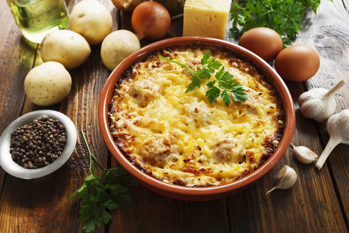 Zapiekanka ziemniaczana z mięsem Zapiekanka ziemniaczana z mięsem