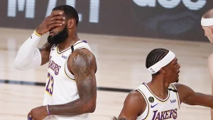 Gwiazdor Lakers LeBron James (z lewej)