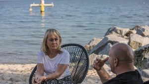 Jolanta Kruczkowska i Mariusz Węgłowski na planie programu "Wspaniali ludzie"