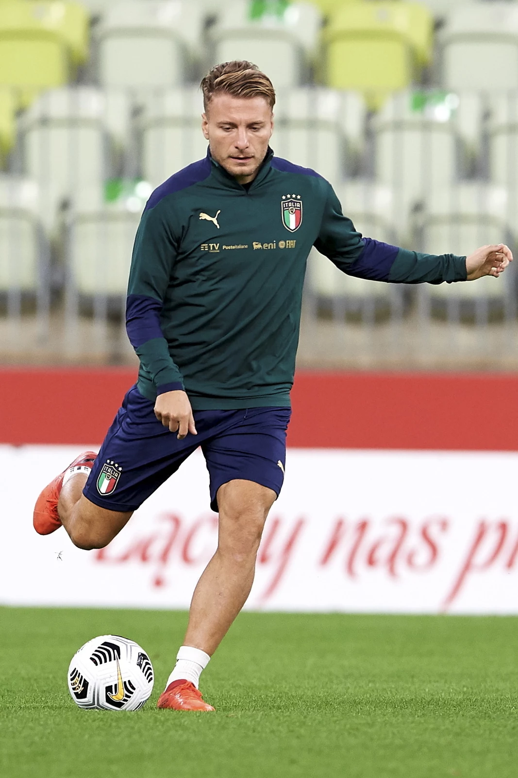 Ciro Immobile na stadionie Lechii Gdańsk szlifował formę na mecz z Polską Ciro Immobile na stadionie Lechii Gdańsk szlifował formę na mecz z Polską