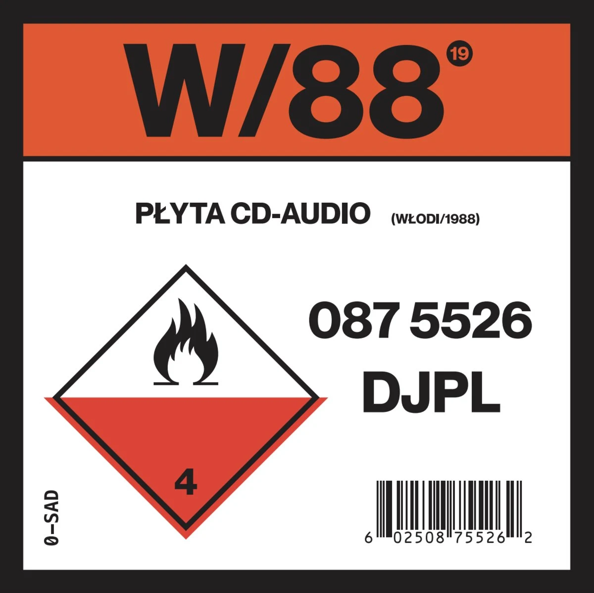 Okładka płyty "W/88" Włodiego i 1988 Okładka płyty "W/88" Włodiego i 1988