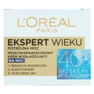 L'Oreal Paris Ekspert Wieku 40+ Przeciwzmarszczkowy krem wygładzający na noc 50 ml