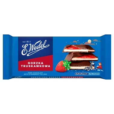 E. Wedel Czekolada gorzka truskawkowa 100 g - 1