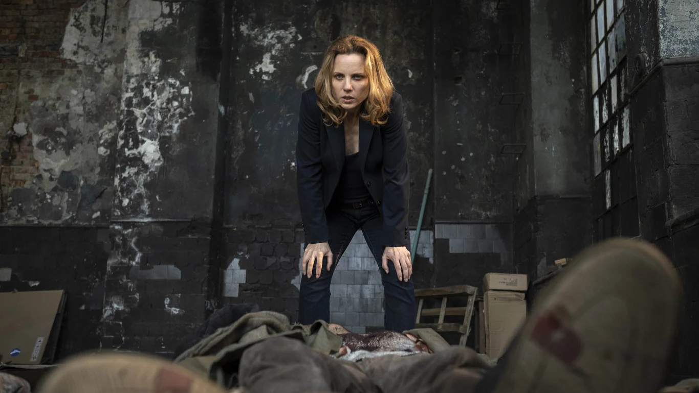 Julia Kijowska na planie filmu "Rysa" Julia Kijowska na planie filmu "Rysa"