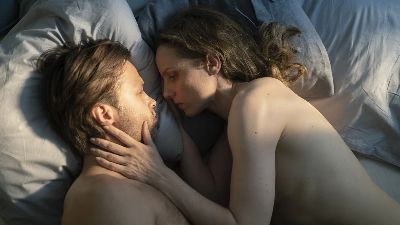 Julia Kijowska i Maciej Zakościelny na planie filmu "Rysa"