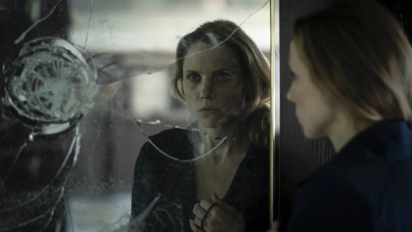 Julia Kijowska na planie filmu "Rysa" Julia Kijowska na planie filmu "Rysa"