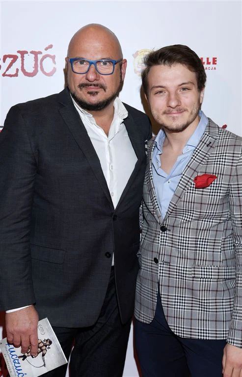 Piotr Gąsowski z synem Kubą 