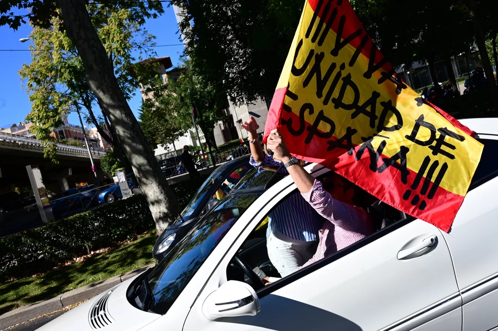Madryt: Protest przeciwko rządowi Pedra Sancheza. Madryt: Protest przeciwko rządowi Pedra Sancheza.
