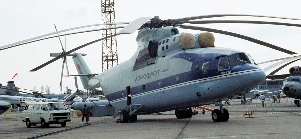 Mi-26 w barwach radzieckiego Aerofłotu na wystawie w Berlinie w 1992 roku