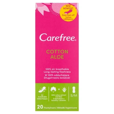 Carefree Cotton Feel Normal Wkładki higieniczne zapach aloesowy 20 sztuk - 4