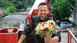 Przemysław Cypryański na planie "Pierwszej miłości"