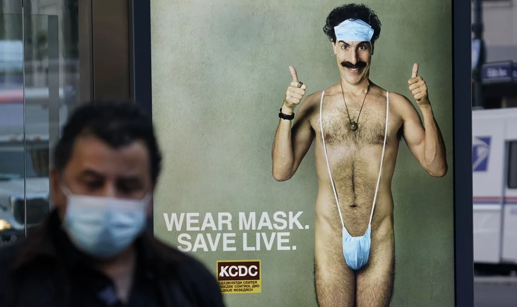 Jeden z plakatów reklamujących sequel komedii "Borat". W roli głównej - oczywiście Sacha Baron Cohen