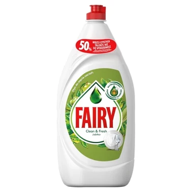 Fairy Clean & Fresh Jabłko Płyn do mycia naczyń zapewniający lśniąco czyste naczynia 1350ml - 2