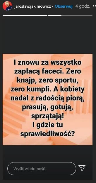 InstaStory Jarosław Jakimowicz InstaStory Jarosław Jakimowicz
