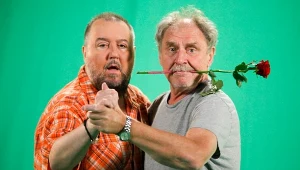 Dariusz Gnatowski i Andrzej Grabowski na planie "Świata według Kiepskich"