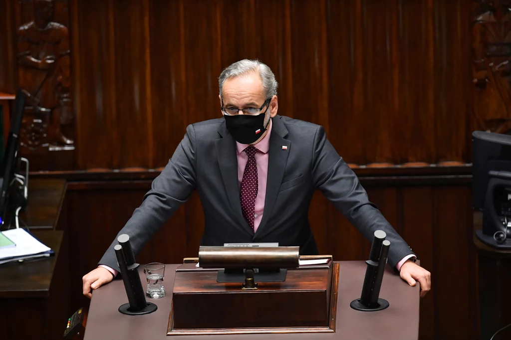 Minister zdrowia Adam Niedzielski na sali obrad Sejmu Minister zdrowia Adam Niedzielski na sali obrad Sejmu