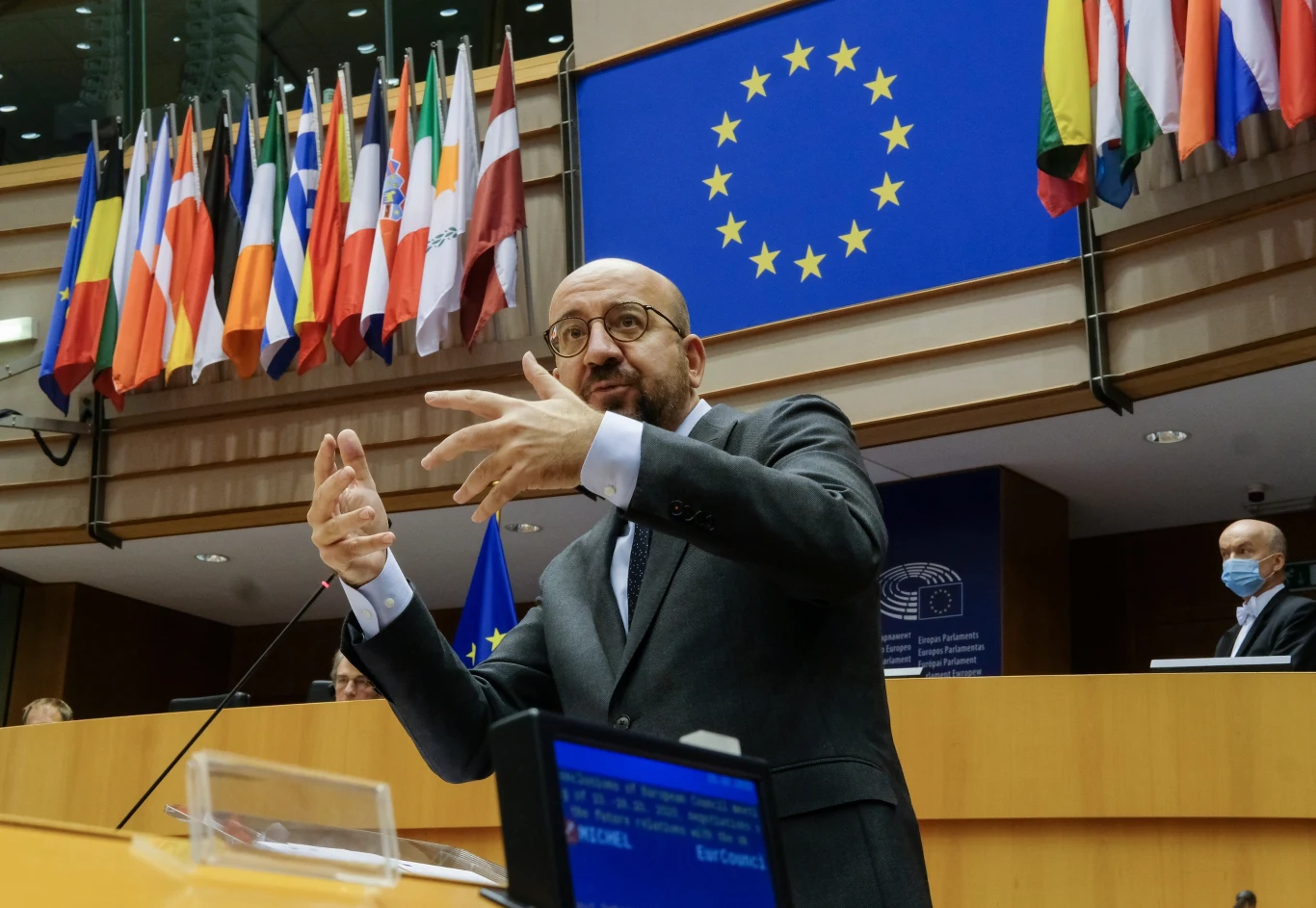 Charles Michel w Parlamencie Europejskim Charles Michel w Parlamencie Europejskim