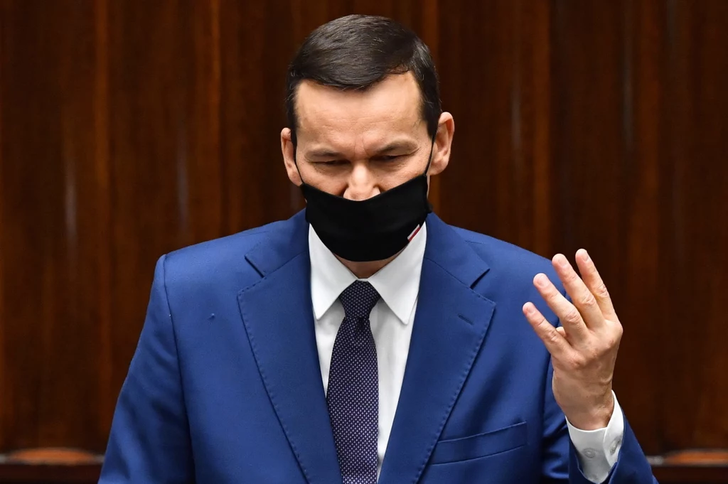 Premier Mateusz Morawiecki na sali obrad Sejmu, 21 bm. w Warszawie Premier Mateusz Morawiecki na sali obrad Sejmu, 21 bm. w Warszawie