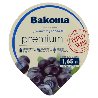 Bakoma Premium Jogurt z jagodami 140 g - 5