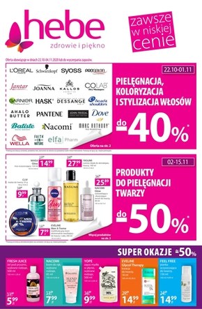 Produkty do włosów -40% w Hebe!