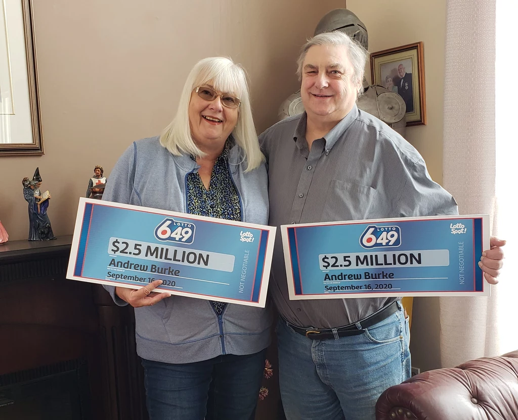 Andy Burke z żoną. Zdjęcia dzięki uprzejmości Western Canada Lottery Corp