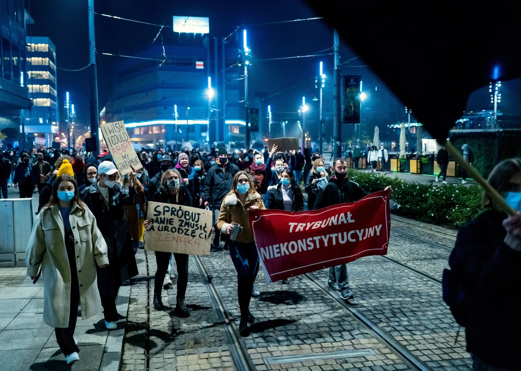 Protest w Katowicach.