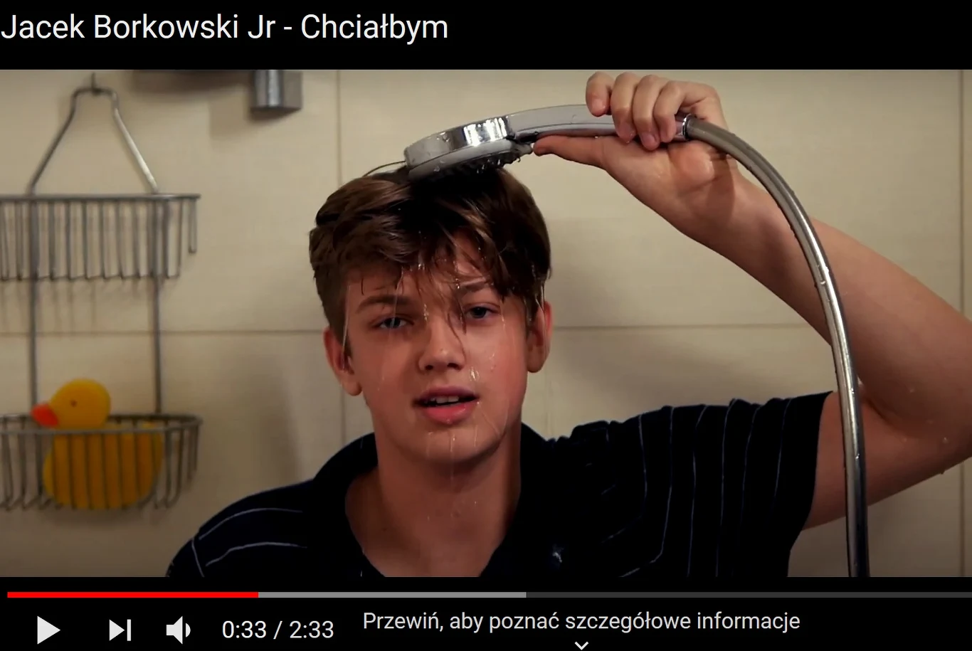 Jacek Borkowski swoją przyszłość chce związać z show-biznesem, fot. screen z YouTube Jacek Borkowski swoją przyszłość chce związać z show-biznesem, fot. screen z YouTube