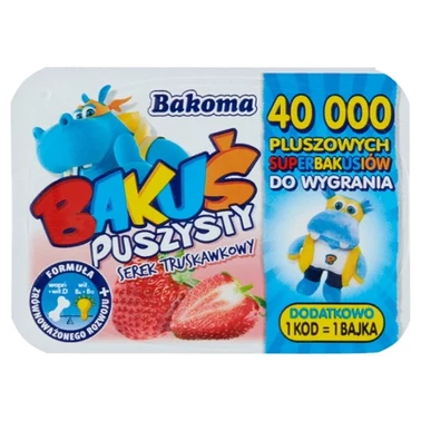 Bakoma Bakuś Puszysty serek truskawkowy 90 g - 4