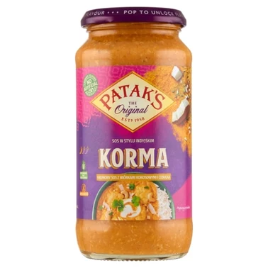 Patak's Korma Kremowy sos z wiórkami kokosowymi i cebulą 450 g - 1