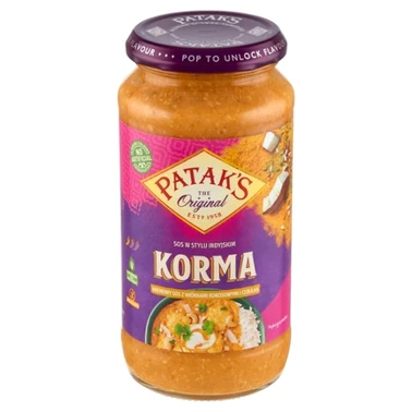 Patak's Korma Kremowy sos z wiórkami kokosowymi i cebulą 450 g - 0