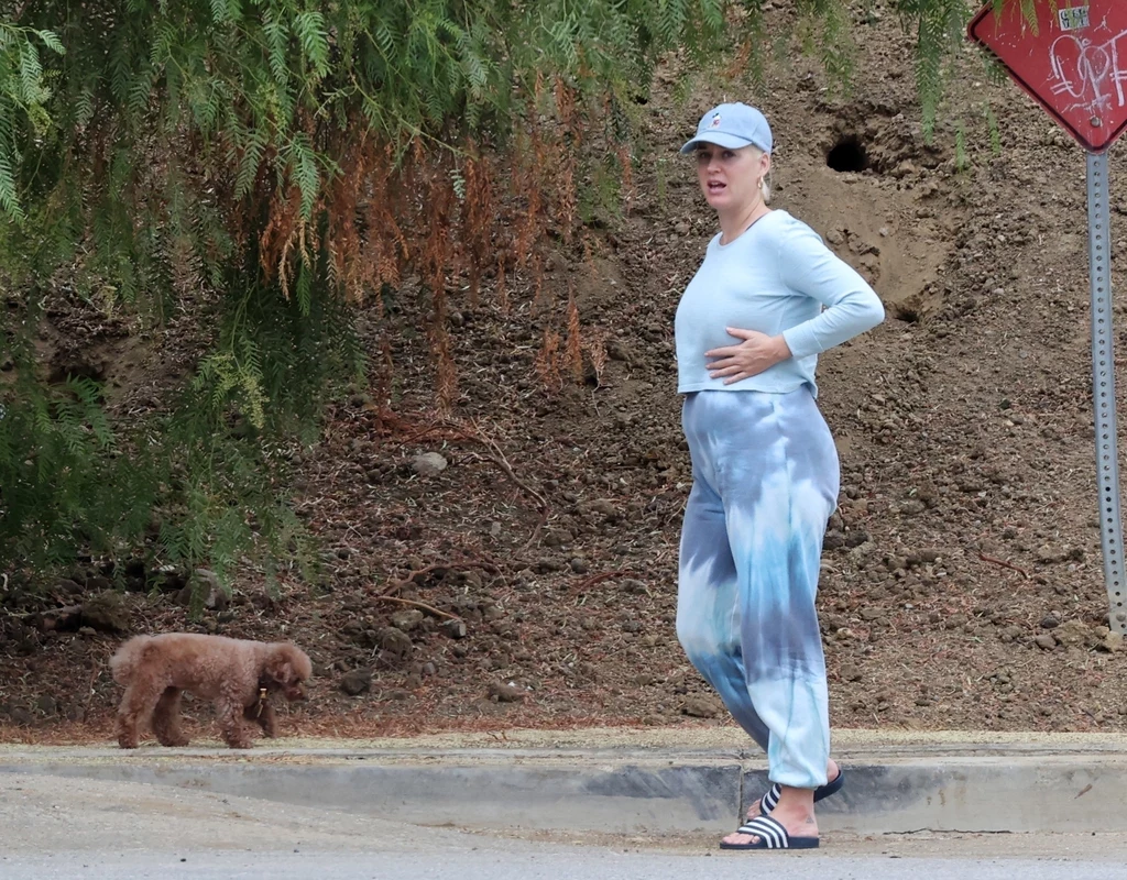 Katy Perry została sfotografowana dokładnie w swoje 36. urodziny, podczas spaceru z psem. Gwiazda zdecydowanie postawiła na komfort i wygodę: miała na sobie błękitny dres i czapkę z daszkiem. Perry nie uległa presji na błyskawiczny powrót do formy po ciąży. Zobaczcie zresztą sami! Katy Perry została sfotografowana dokładnie w swoje 36. urodziny, podczas spaceru z psem. Gwiazda zdecydowanie postawiła na komfort i wygodę: miała na sobie błękitny dres i czapkę z daszkiem. Perry nie uległa presji na błyskawiczny powrót do formy po ciąży. Zobaczcie zresztą sami!