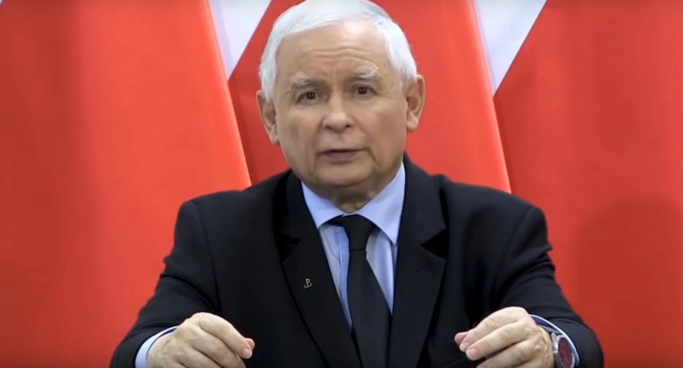 Jarosław Kaczyński podczas swojego wystąpienia, fot. screen z YouTube Jarosław Kaczyński podczas swojego wystąpienia, fot. screen z YouTube