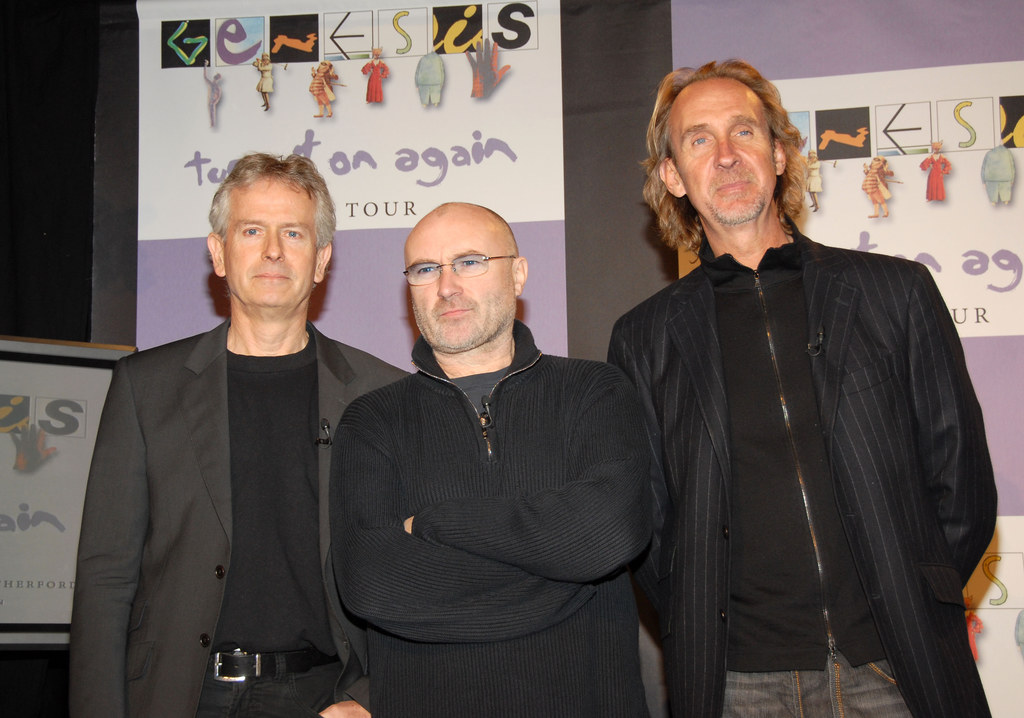 Genesis w 2007 r. przed trasą "Turn It On Again": od lewej Tony Banks, Phil Collins i Mike Rutheford