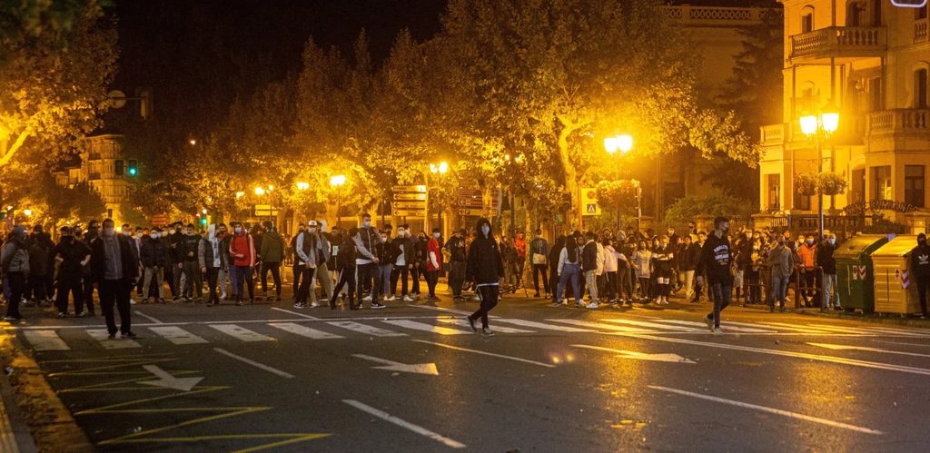 Protest w Logrono Protest w Logrono