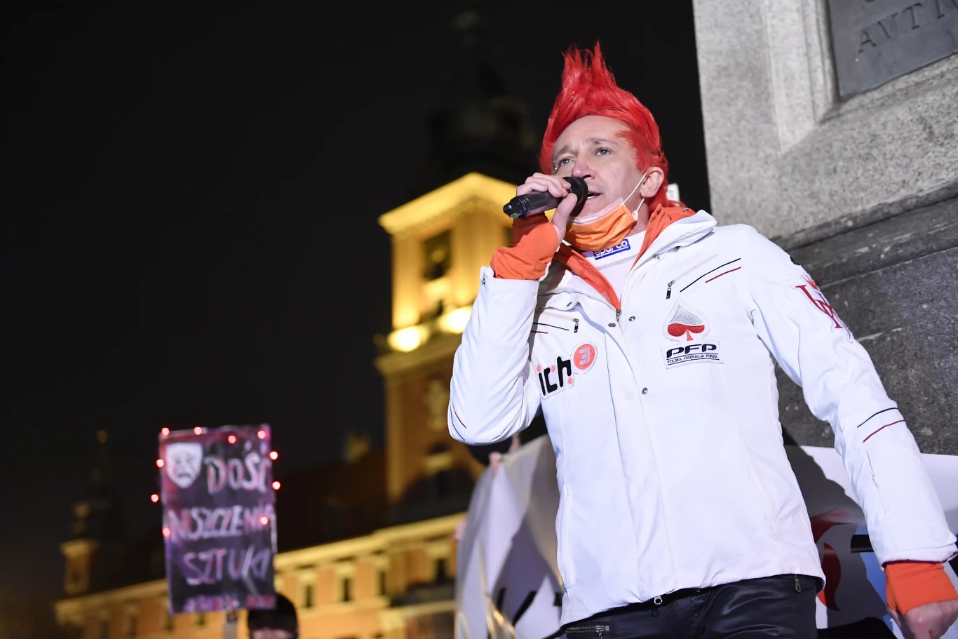 Jednym z przemawiających był Michał Wiśniewski Jednym z przemawiających był Michał Wiśniewski