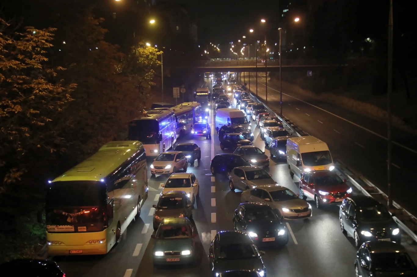 Na warszawskich drogach tworzyły się korki Na warszawskich drogach tworzyły się korki