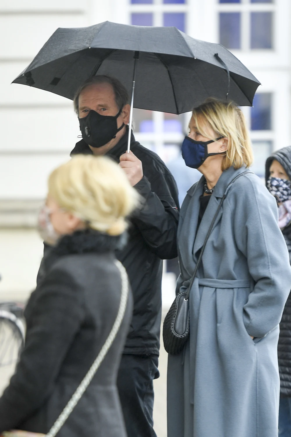 Chris Niedenthal na pogrzebie Wojciecha Pszoniaka.