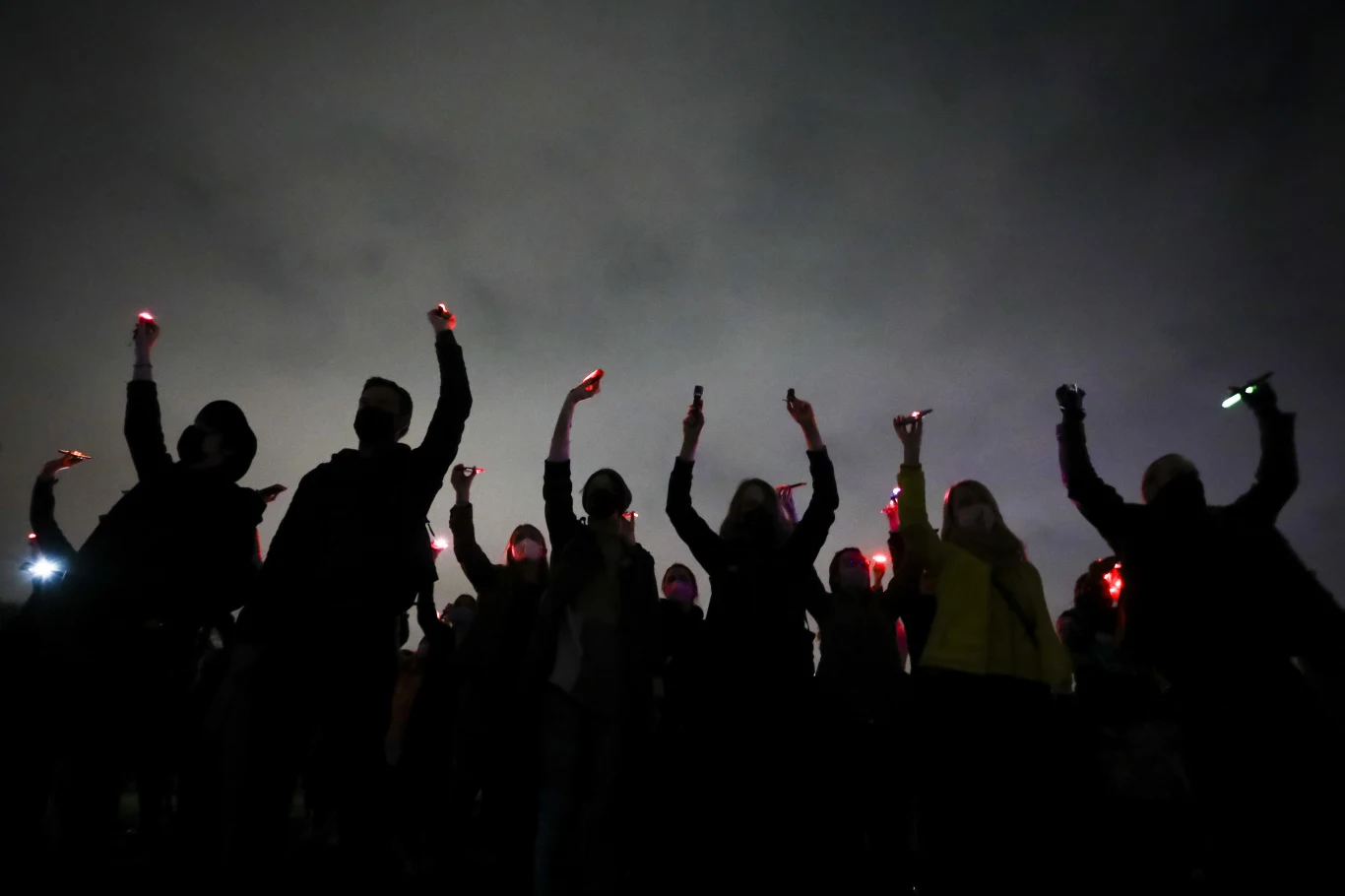 Uczestnicy protestu w Krakowie Uczestnicy protestu w Krakowie