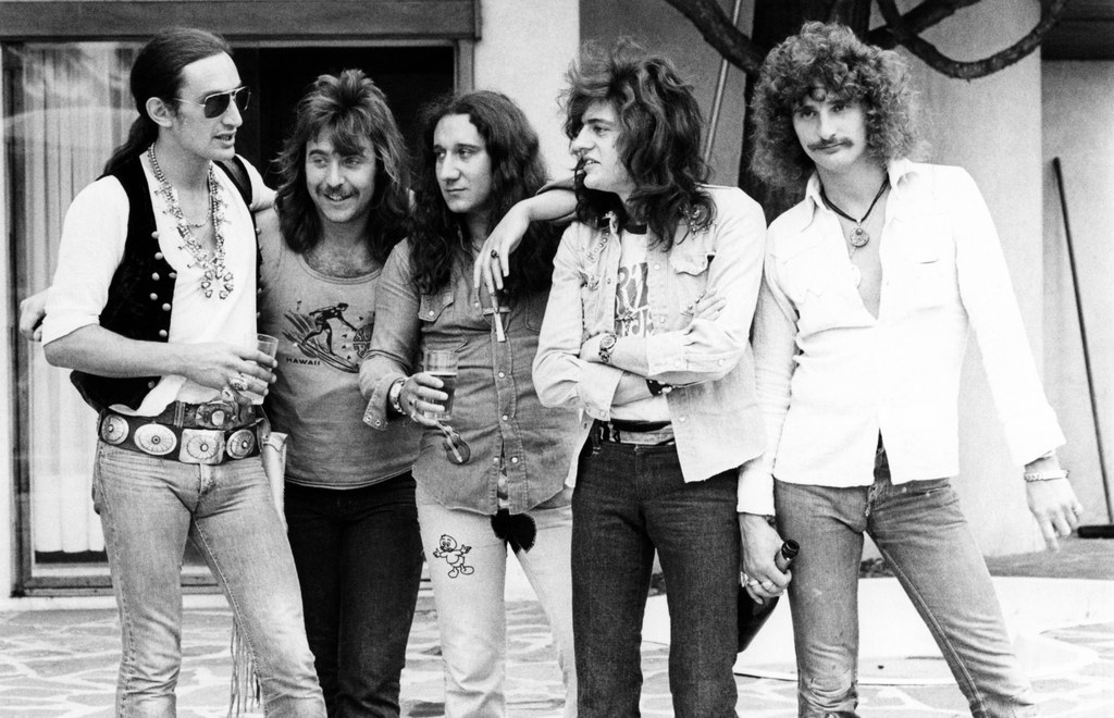 Uriah Heep w 1973 r. - od lewej Ken Hensley, Lee Kerslake, Mick Box, Gary Thain i David Byron. Z tego grona żyje już tylko Mick Box