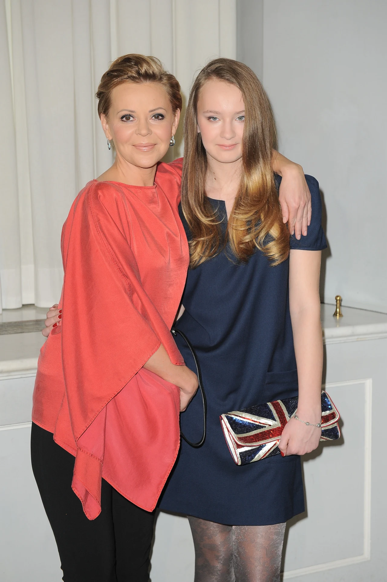 Justyna Pochanke z córką Zuzanną na gali rozdania Wiktorów Justyna Pochanke z córką Zuzanną na gali rozdania Wiktorów