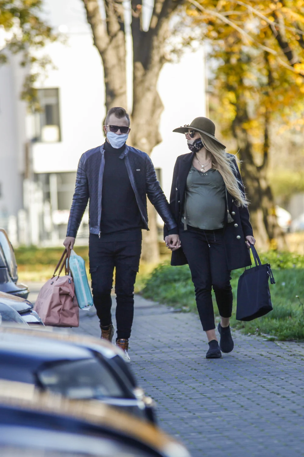 Dawid Narożny z partnerką