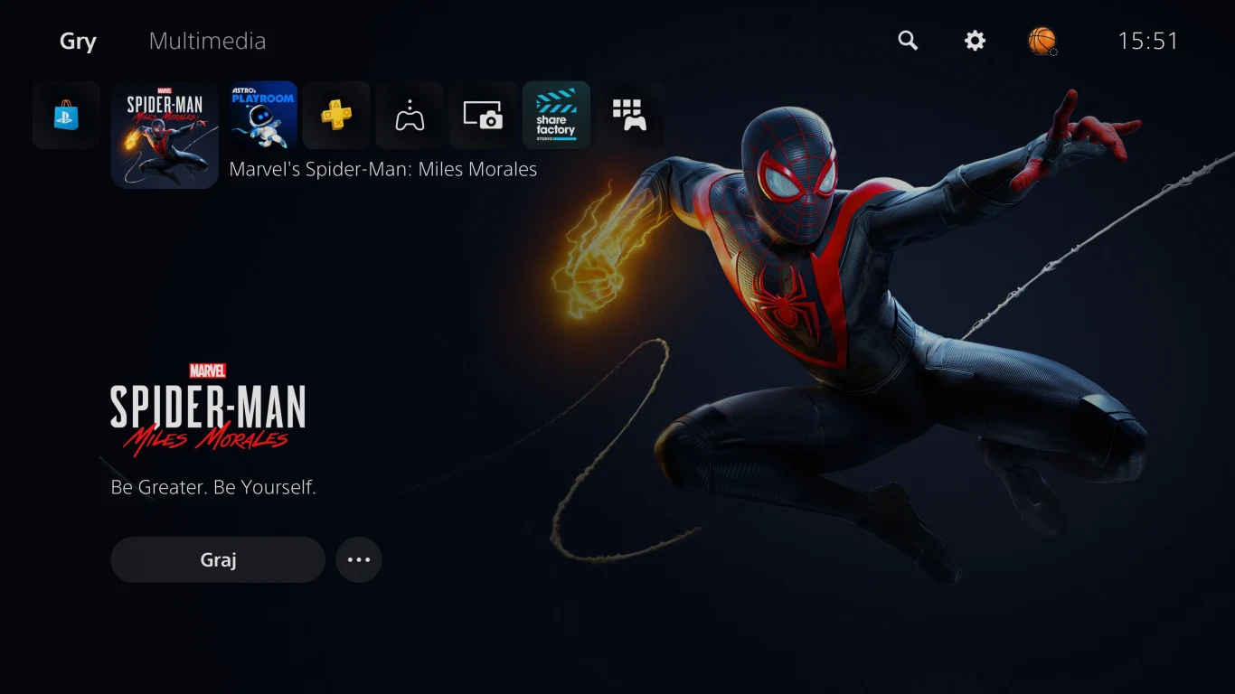 Dashboard PlayStation 5