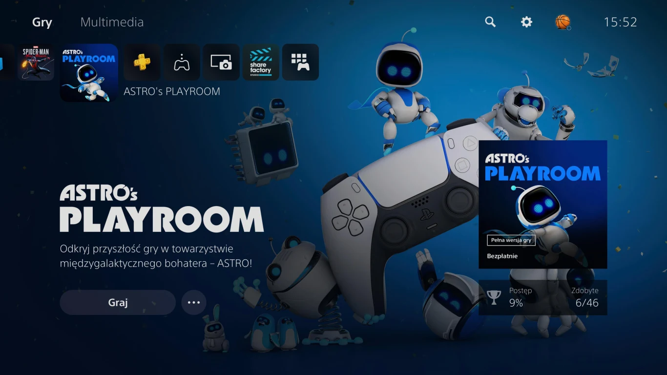 Dashboard PlayStation 5
