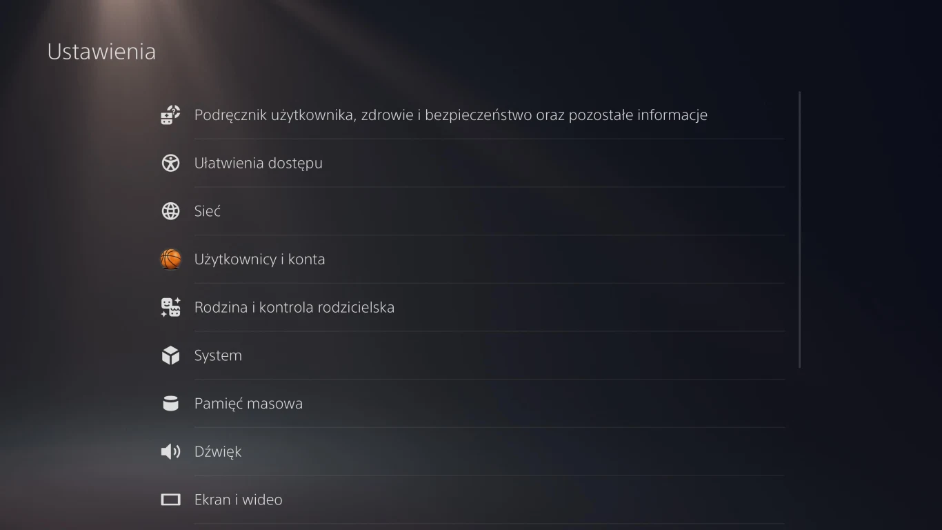 Dashboard PlayStation 5