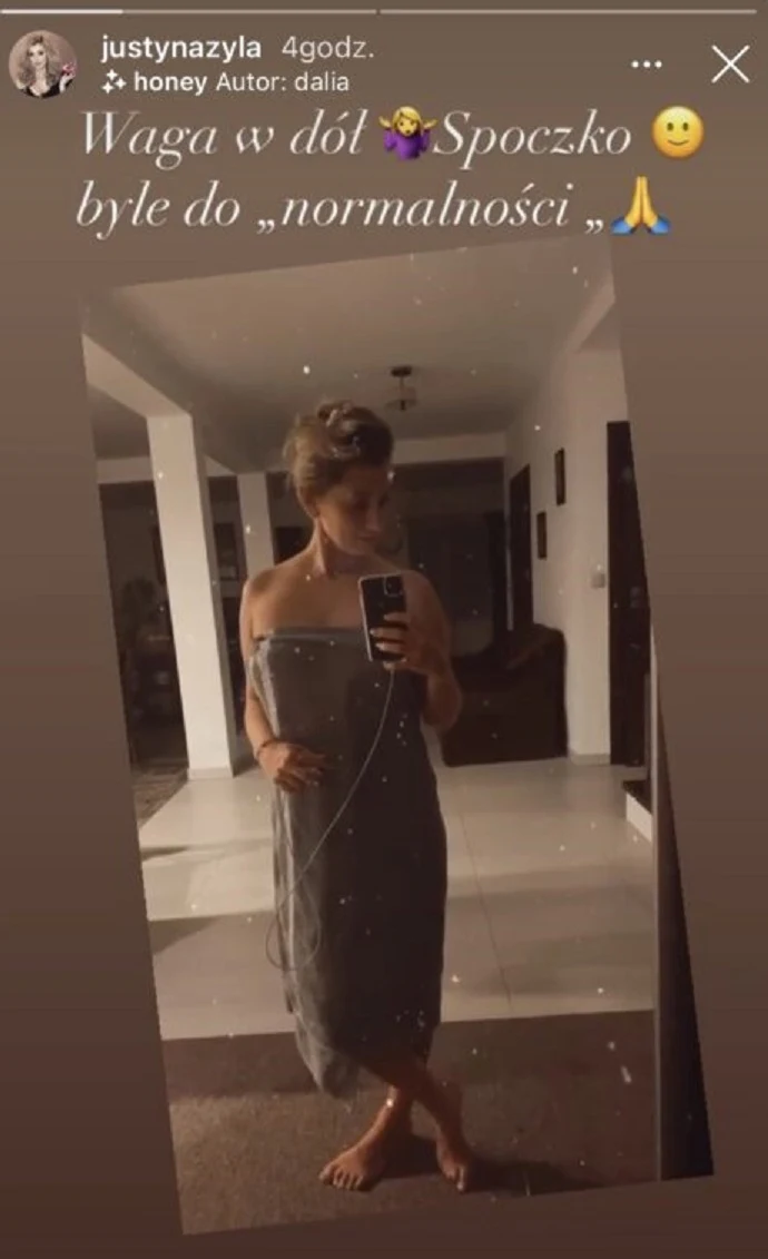 Justyna Żyła na swoim Instastories Justyna Żyła na swoim Instastories