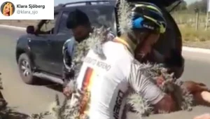 Diego Moreno tuż po wypadku/ Źródło: Twitter