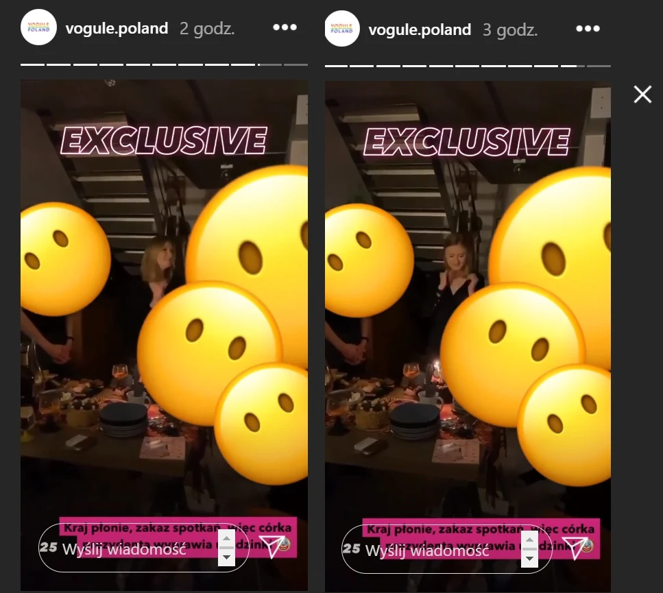 Urodziny Kingu Dudy (Screen: instagram.com/vogule.poland) Urodziny Kingu Dudy (Screen: instagram.com/vogule.poland)
