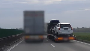 Polowanie na ciężarówki wyprzedzające na autostradzie