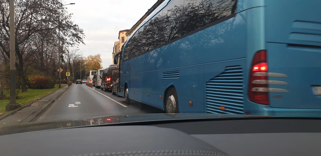Protest przewoźników w Krakowie
