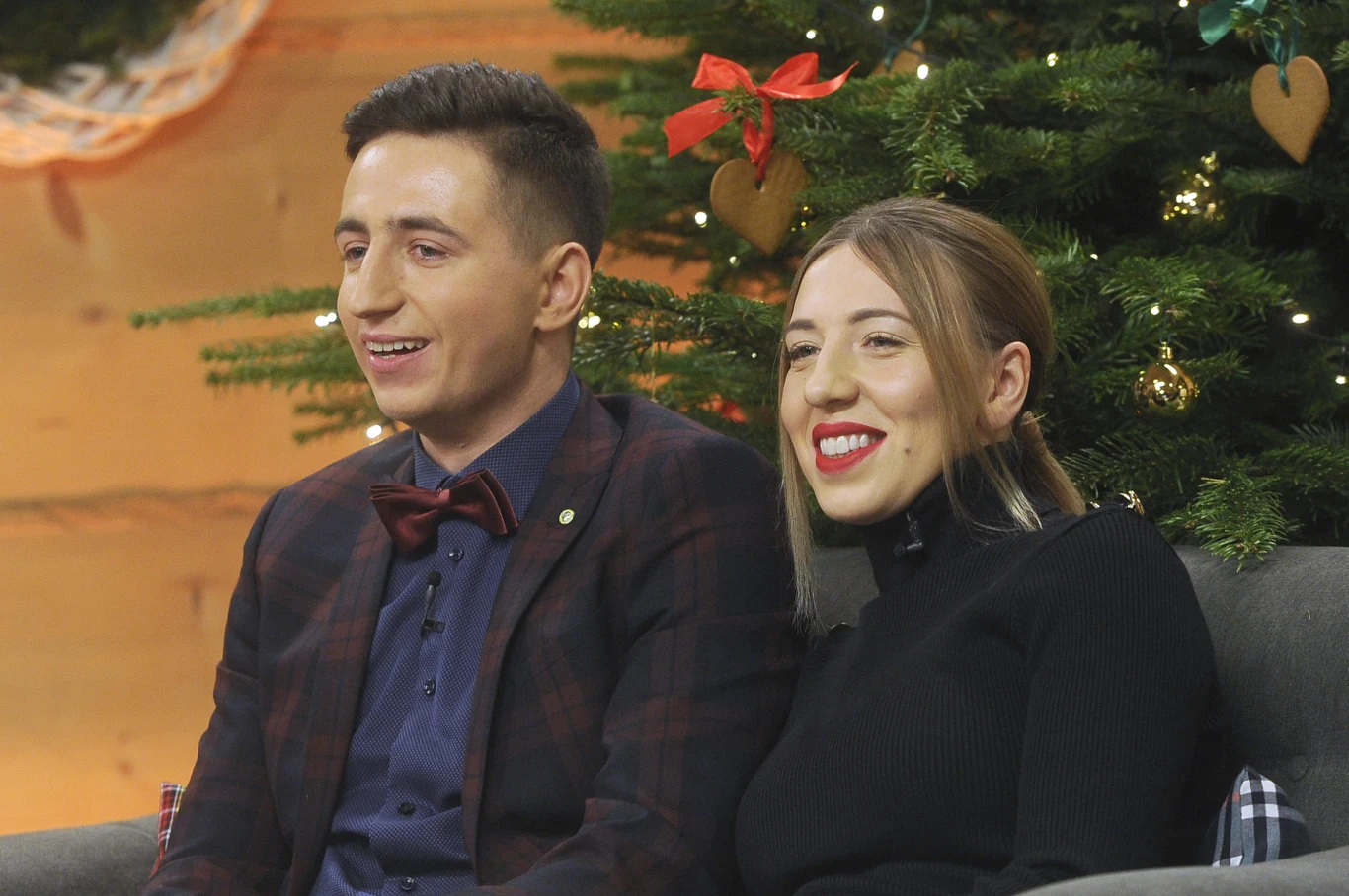 Małgorzata z mężem Pawłem podczas spotkania świątecznego uczestników "Rolnik szuka żony" Małgorzata z mężem Pawłem podczas spotkania świątecznego uczestników "Rolnik szuka żony"